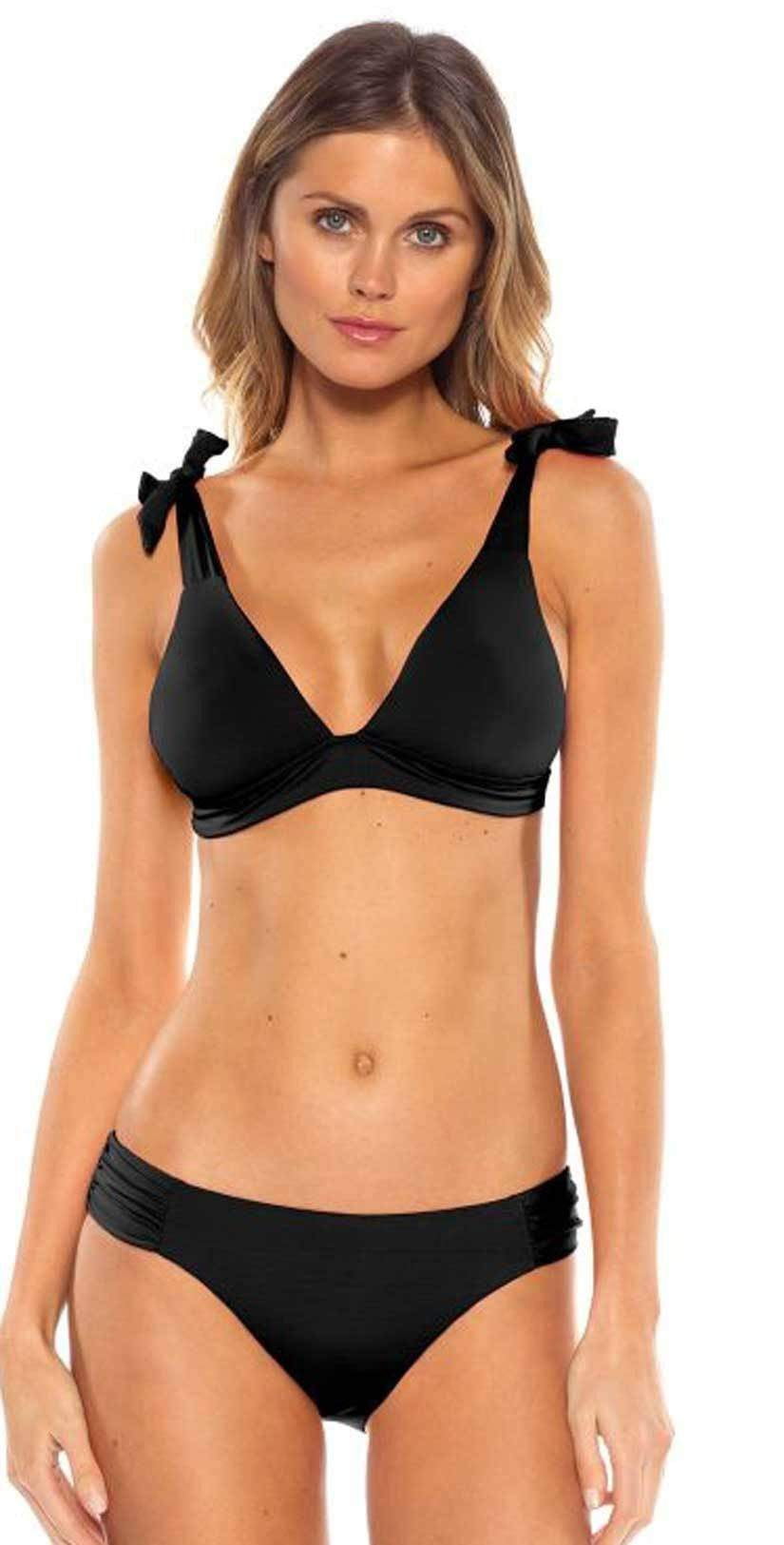  Becca Color Play American Fit Shirred Bikini Bottom