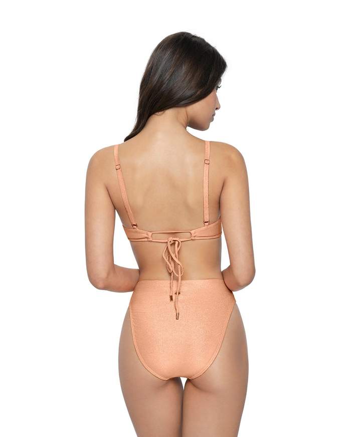  PQ Swim Skylar Halter Bikini Top Citrine