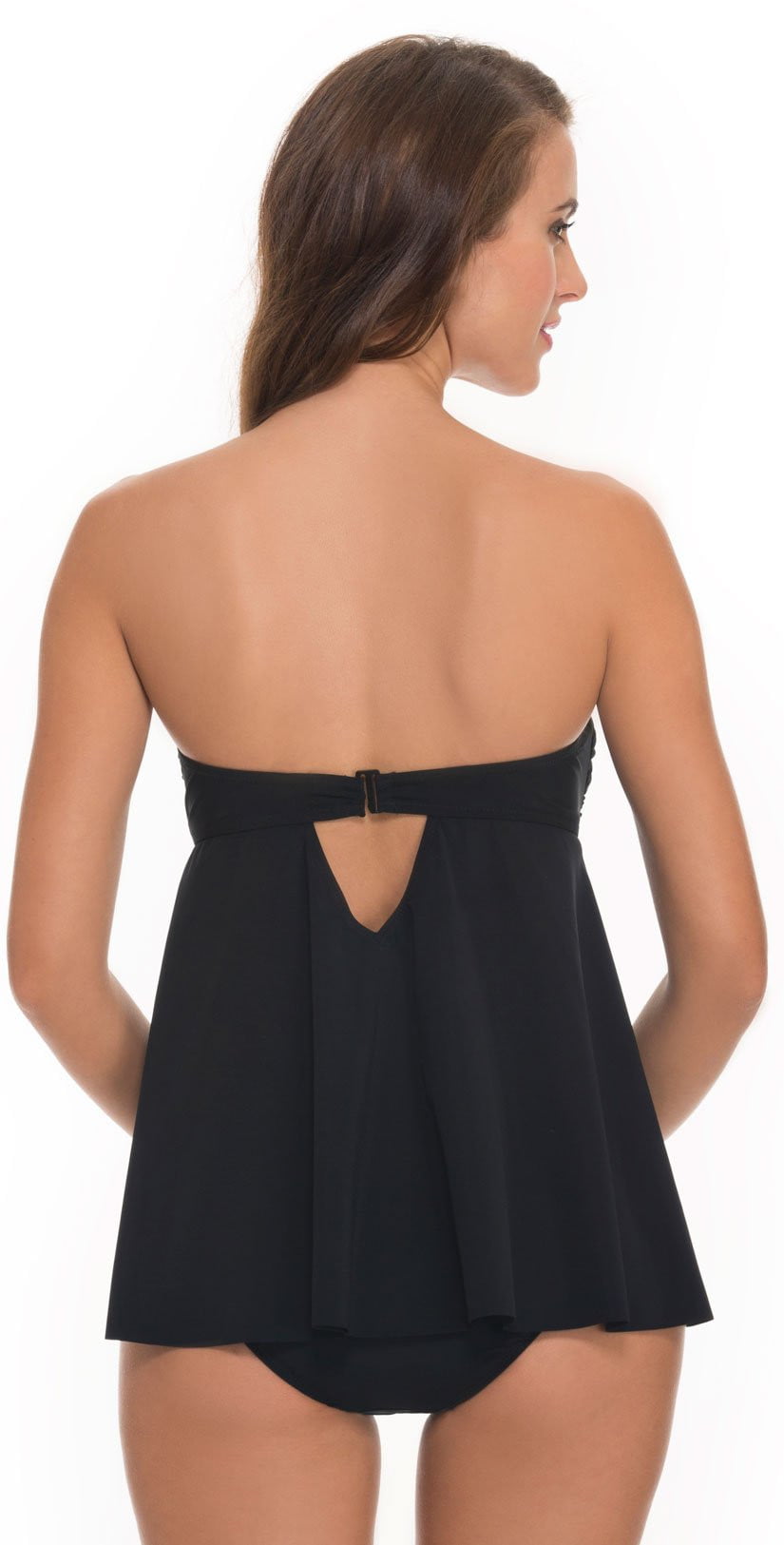  Profile By Gottex Tutti Frutti Black Shirred Sides Bottom 1P55-001