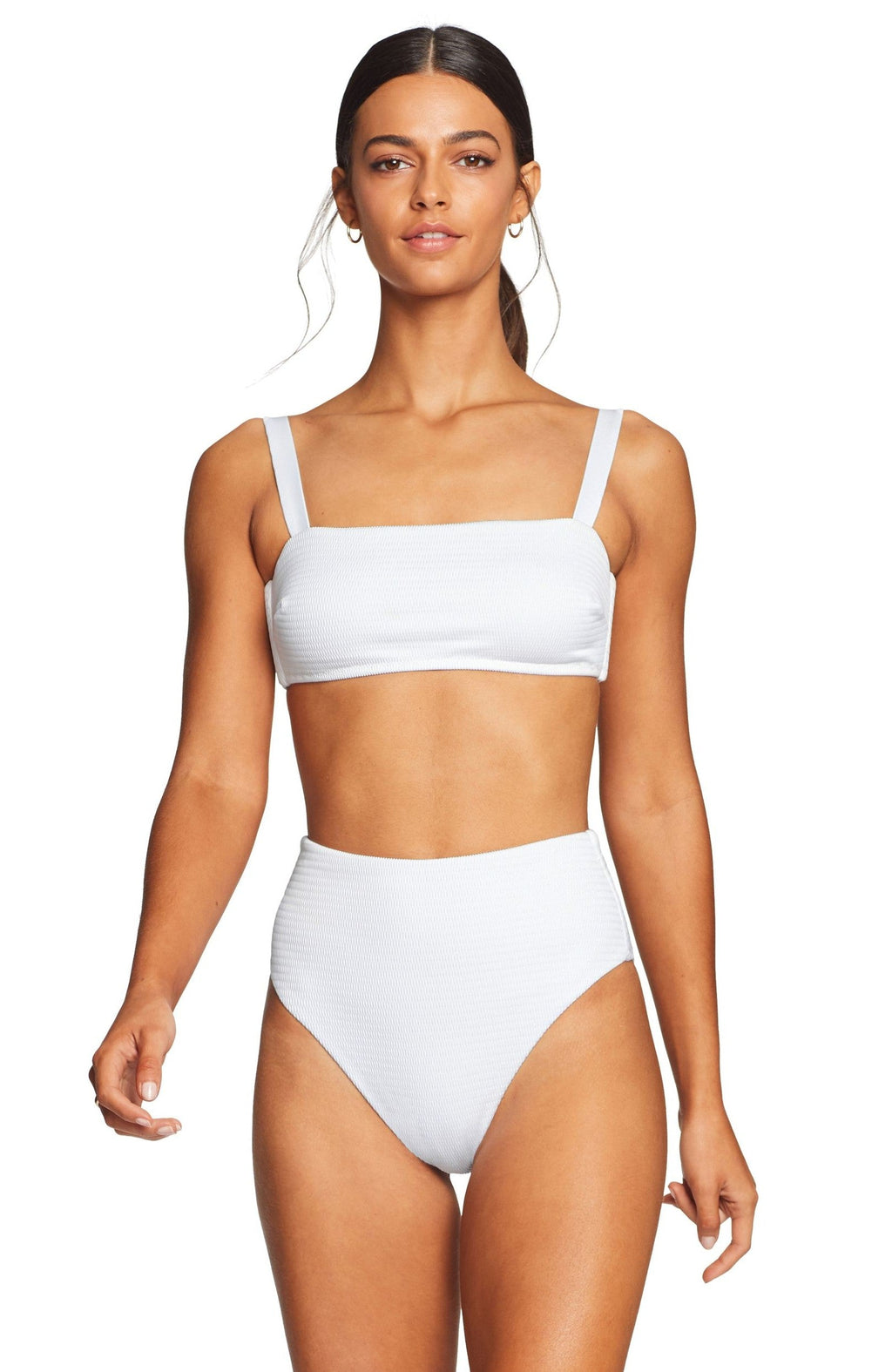  Vitamin A Barcelona Bikini Bottom In White EcoTex