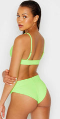  Frankies Bikinis Gavin Bikini Bottom In Acid Green