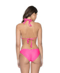  PQ Swim Hot Pink Basic Ruched Bottoms In Full Cut