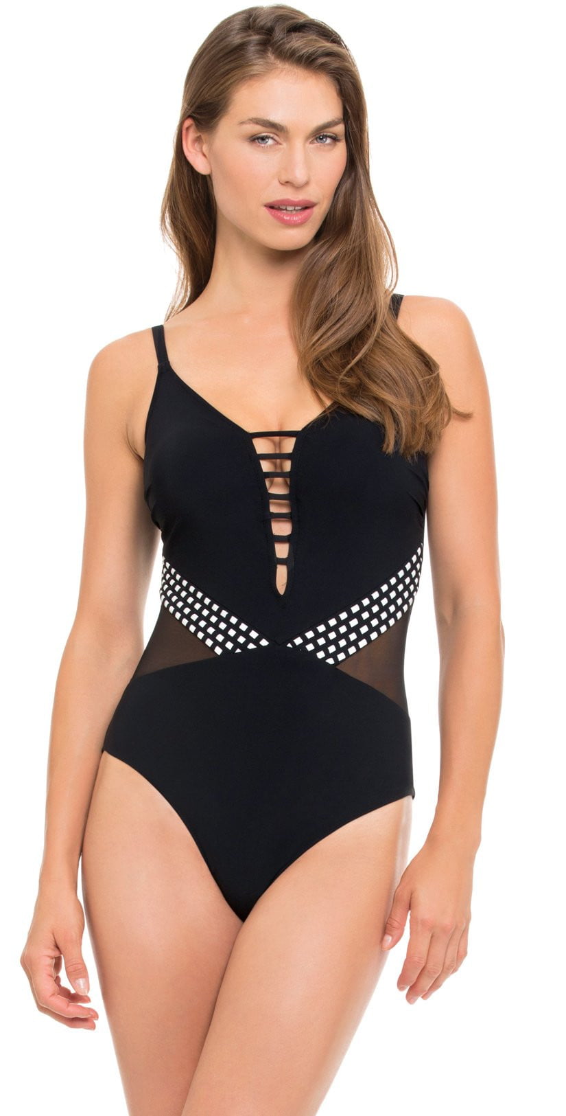  Profile By Gottex Hollywood One Piece Swimsuit In Black E854-2074-001