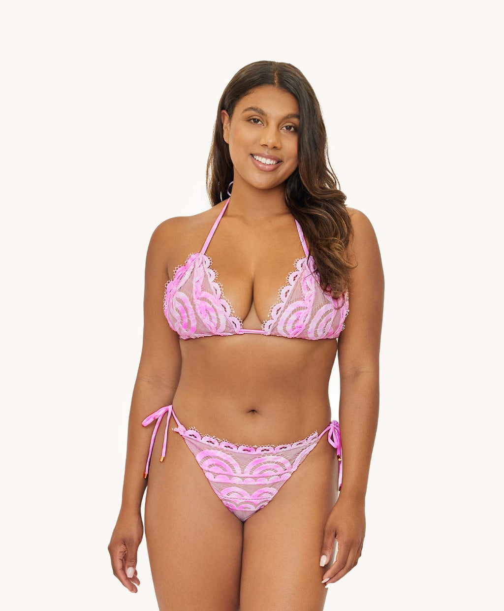  PQ Swim Water Lily Lace Tie Side Bottom