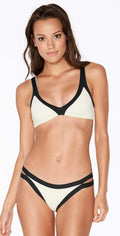  L Space Domino Misty Bralette Top In Cream CBMTT18-CRM