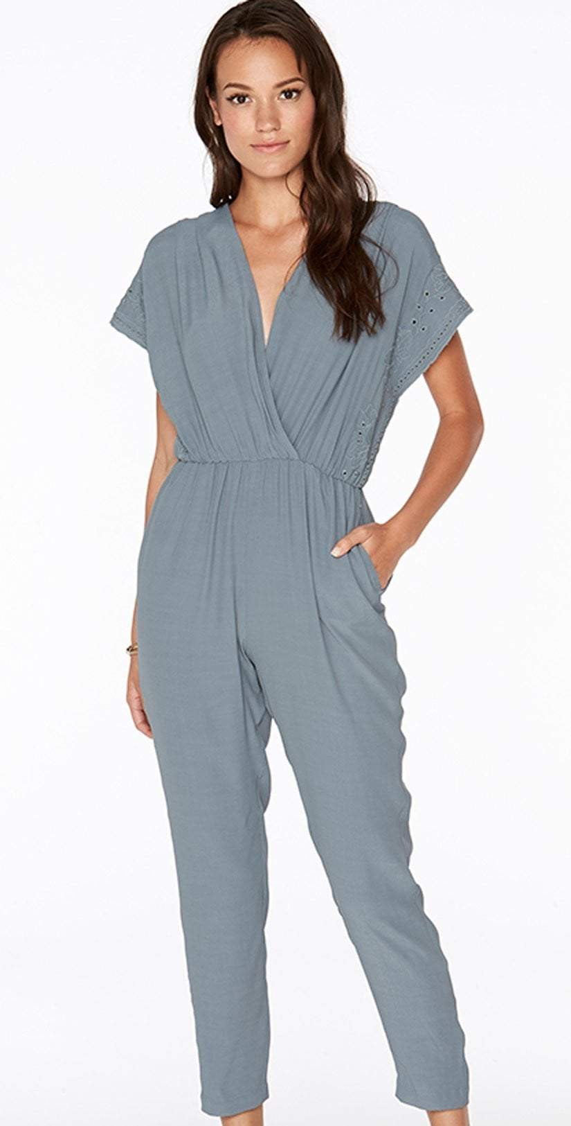  L Space Raquel Romper In Slated Glass RAQJU18-SLG