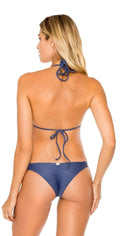 Luli Fama Cosita Buena Strappy Brazilian Bikini Bottom In Blue