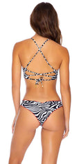  Luli Fama Jungle Queen Stitched Straps Moderate Bottom In Perla L236349-003