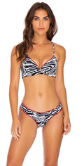  Luli Fama Jungle Queen Cross Back Bustier Top In Perla L236m63-003