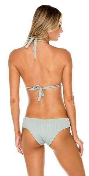  Luli Fama Orillas Del Mar Crossover Bikini Bottom In Green