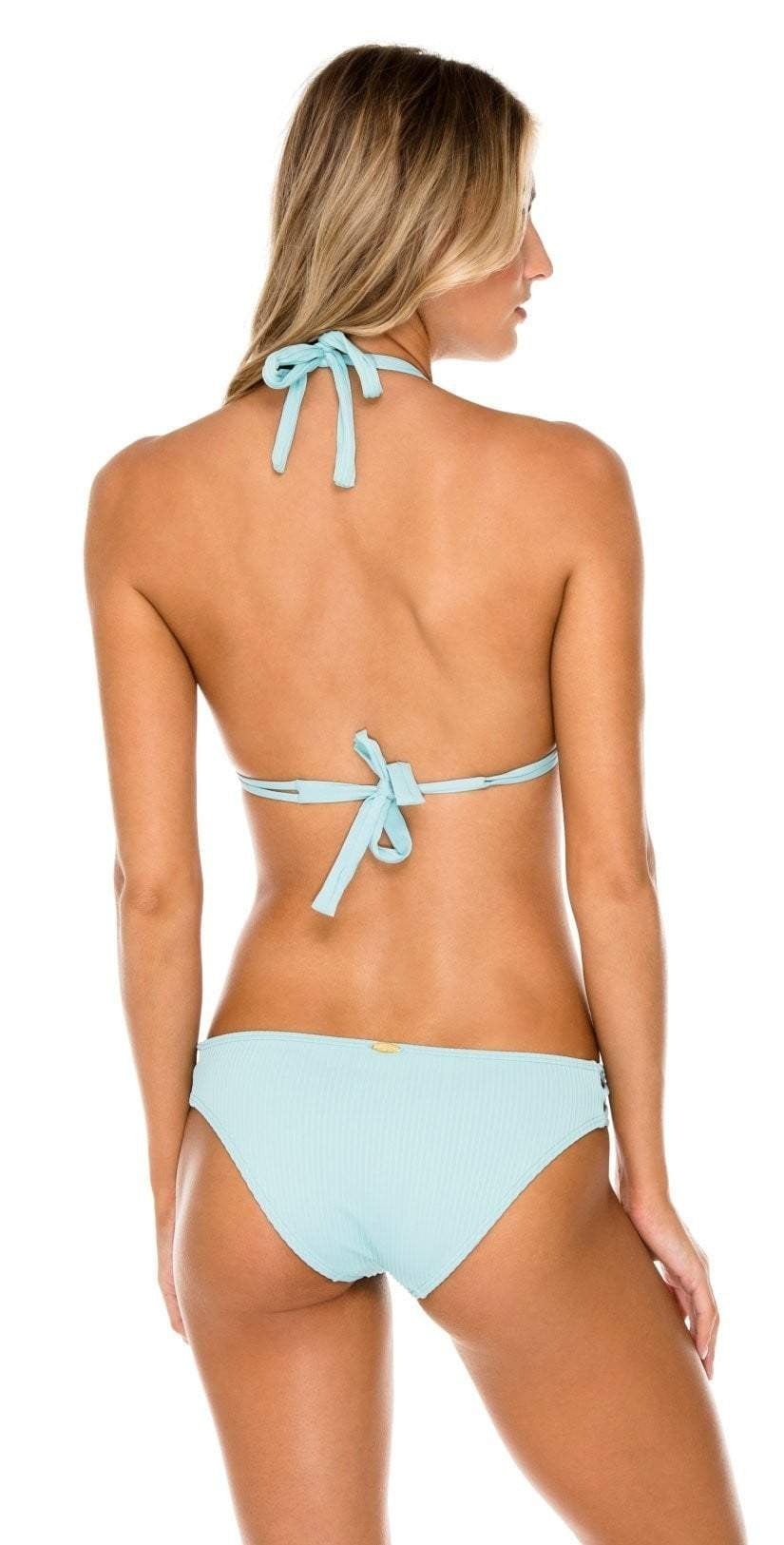 Luli Fama Orillas Del Mar Laced Up Full Bottom In Light Blue