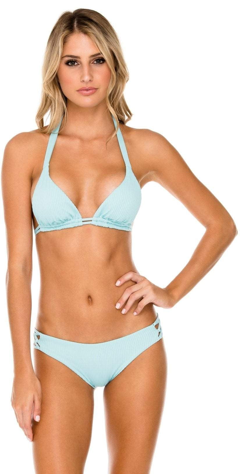  Luli Fama Orillas Del Mar Laced Up Full Bottom In Light Blue