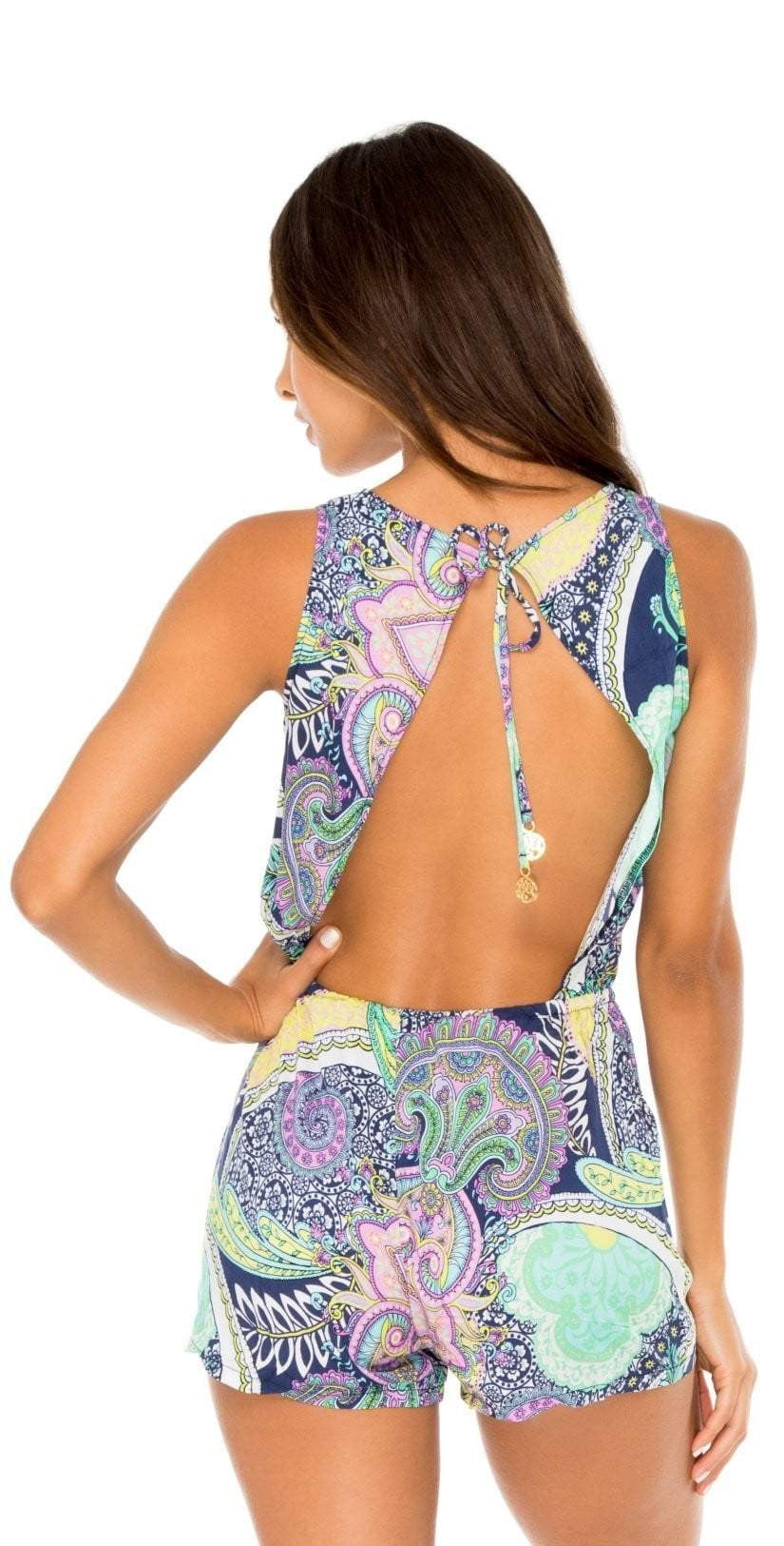  Luli Fama Dynasty Malecon Romper In Blue