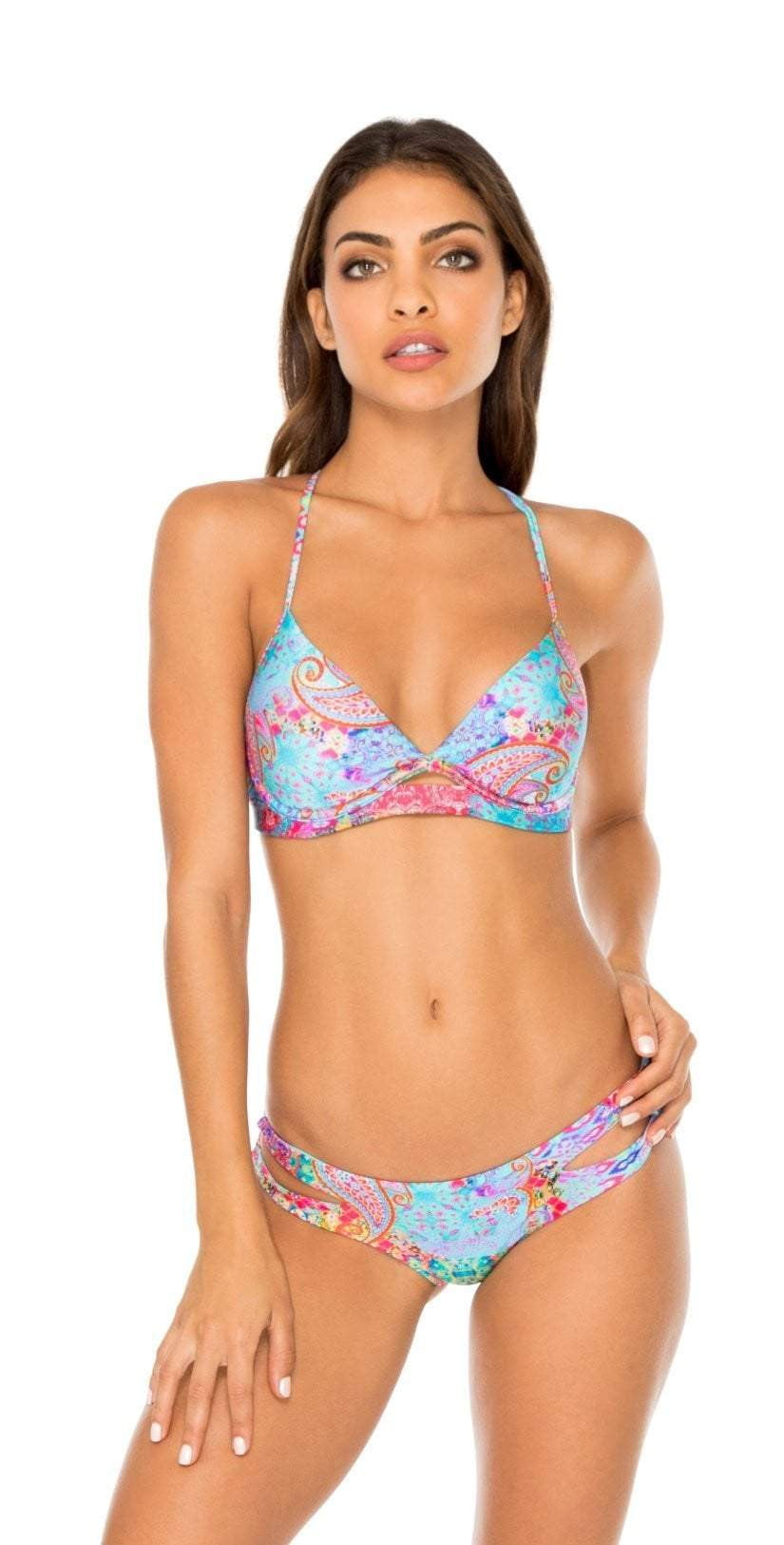  Luli Fama La Mezquita Peek A Boo Underwire Bikini Top