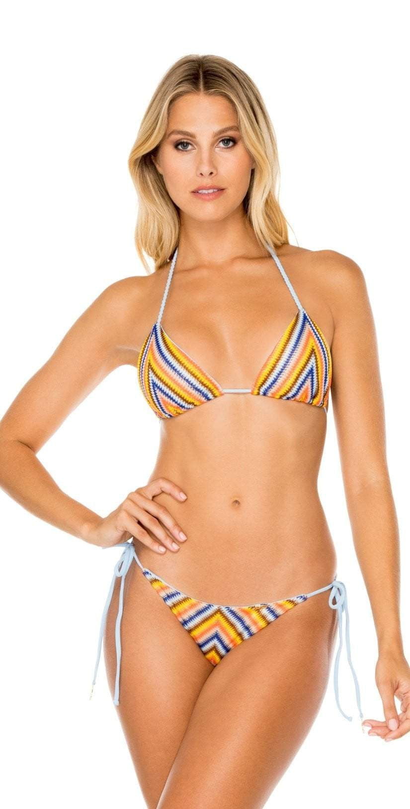  Luli Fama Plaza Espana Tie Side Brazilian Bikini Bottom