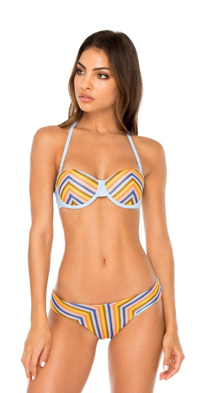  Luli Fama Plaza Espana Alegria Underwire Bandeau Bikini Top