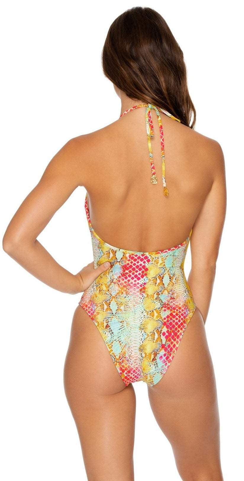  Luli Fama Smoke Show High Leg One Piece Swimsuit