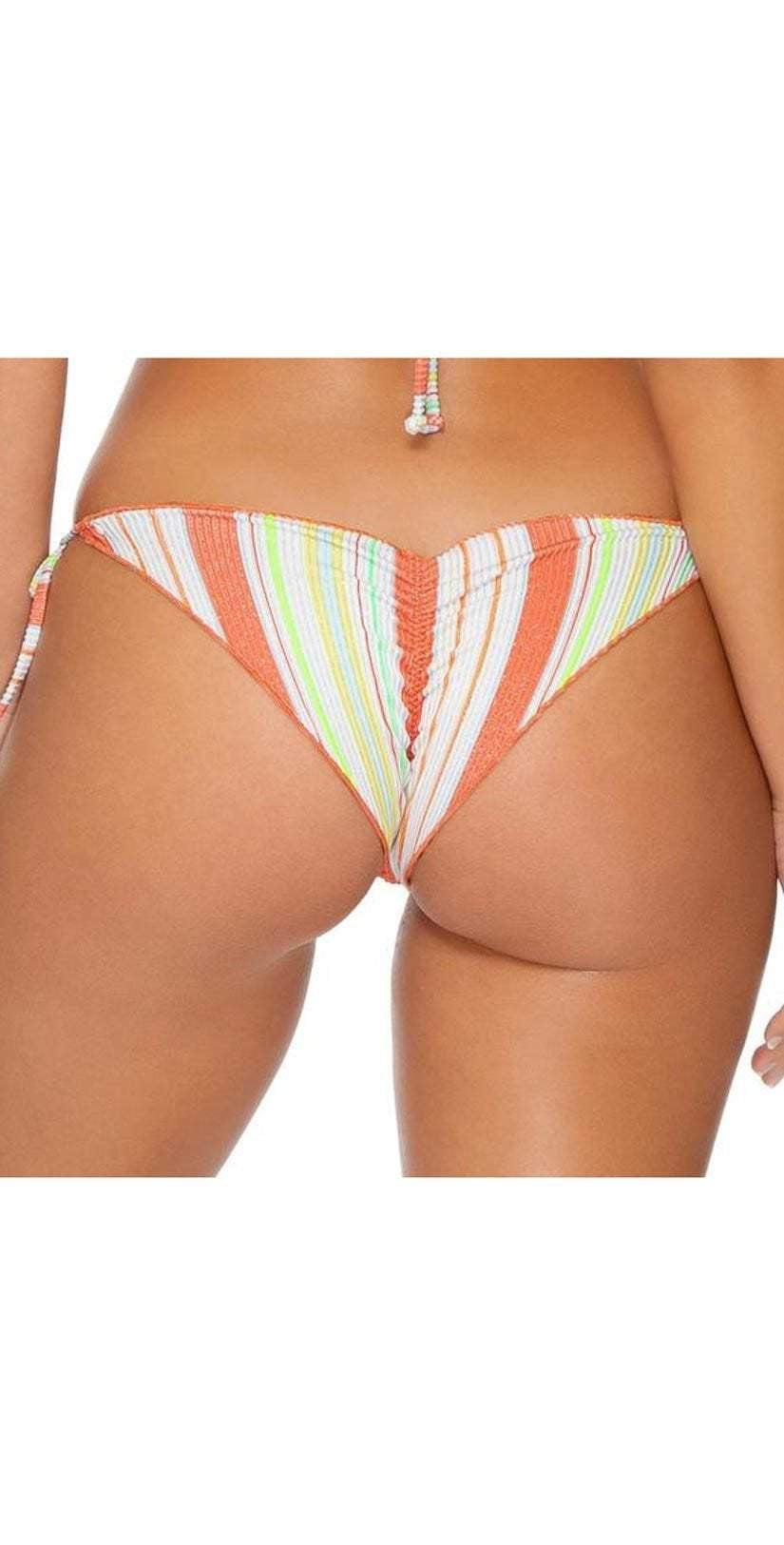  Luli Fama Playtime Ruched Back Brazilian Tie Side Bottom
