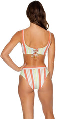  Luli Fama Playtime High Leg Banded Waist Bikini Bottom