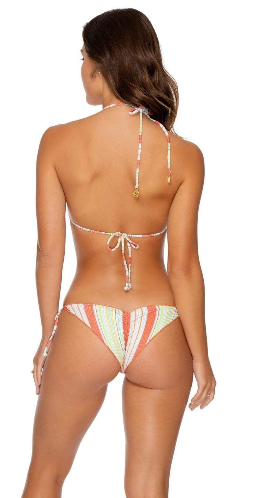  Luli Fama Playtime Ruched Back Brazilian Tie Side Bottom