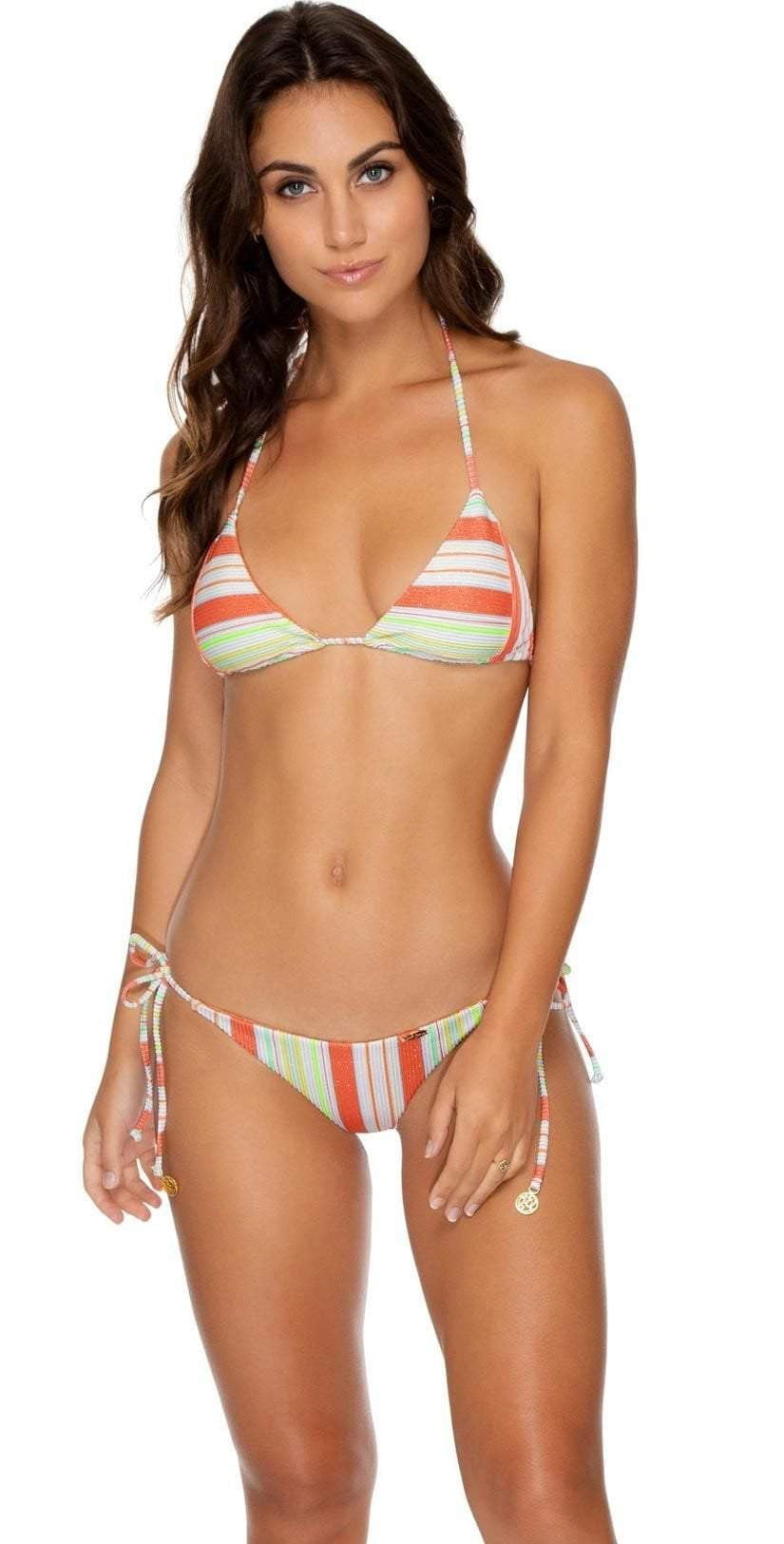  Luli Fama Playtime Ruched Back Brazilian Tie Side Bottom