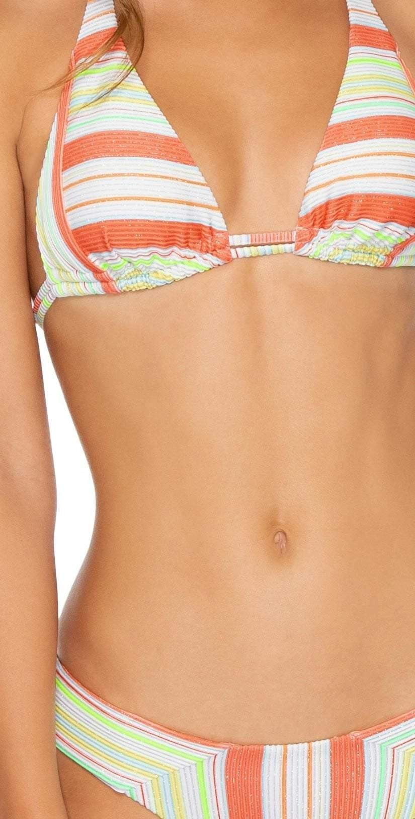  Luli Fama Playtime Triangle Halter Bikini Top