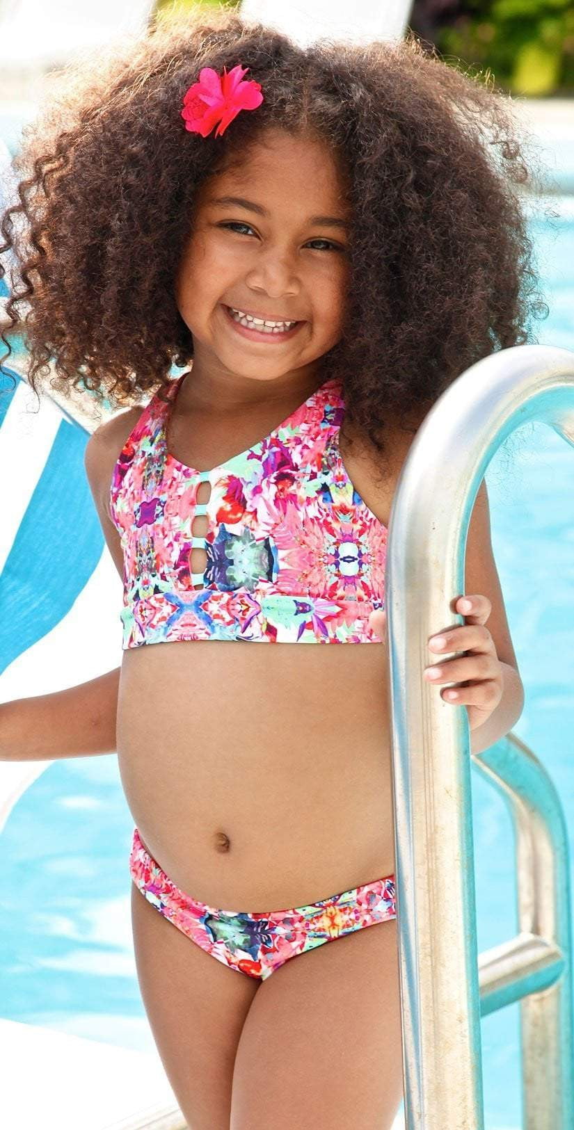  Little Peixoto Girls Jade Bikini Set In Island Garden 61701-P41