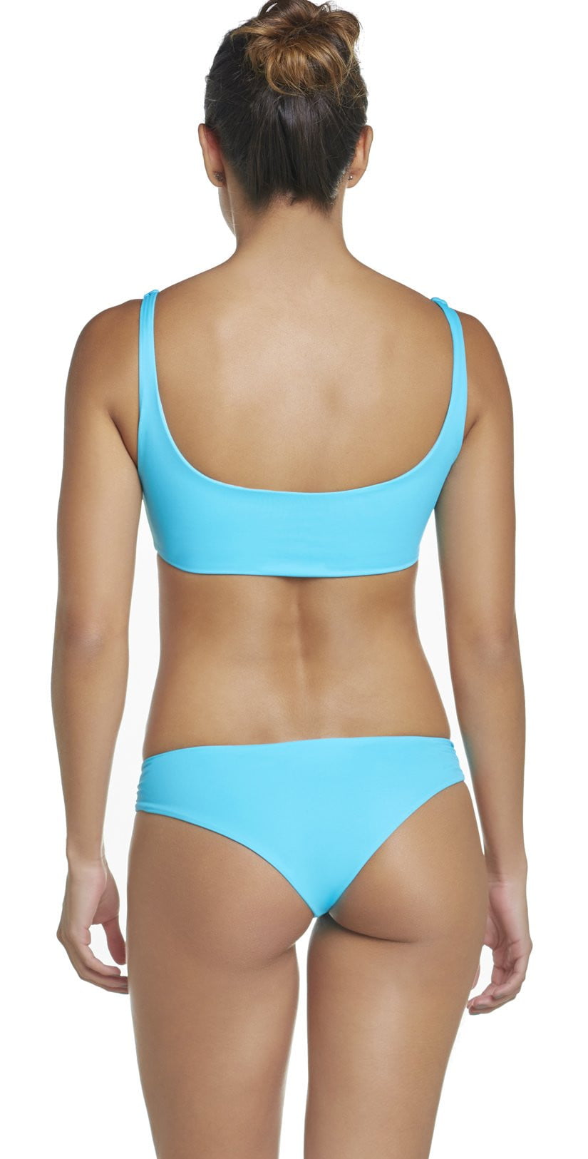  PilyQ Lace-Up Teeny Cut Bikini Bottom In Marine Blue