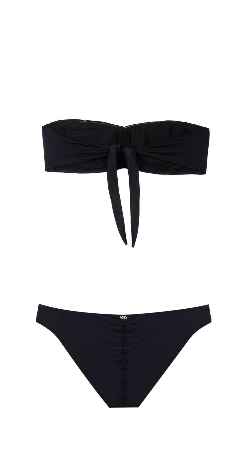  PilyQ Midnight Gold Isla Bandeau Bikini Top