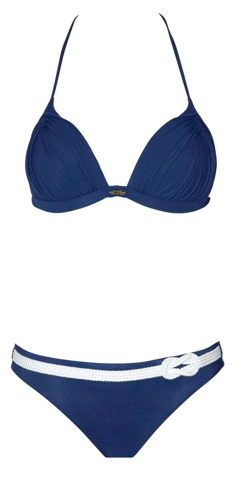  Maryan Mehlhorn Cruise Nautical Bikini Set In Navy 5680-508-044