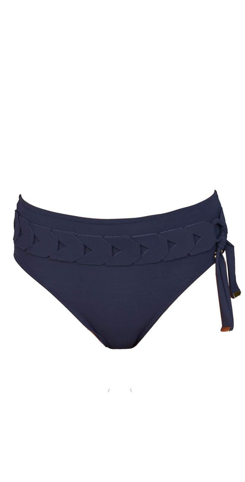  Nuria Ferrer Bruna Belted Bikini Bottom In Blue 66-2