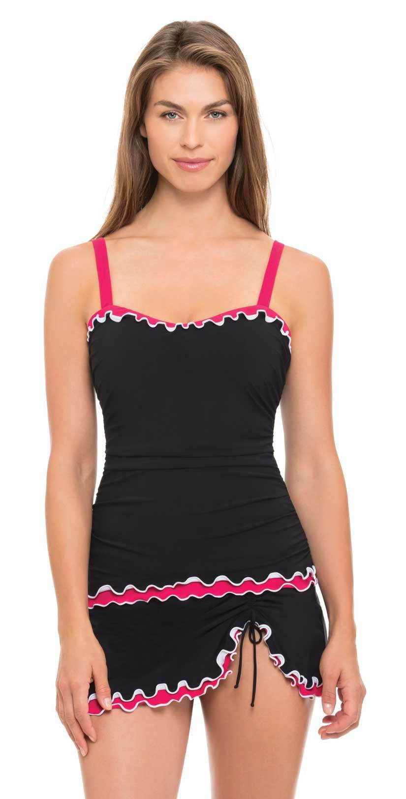  Profile By Gottex Coquette Underwire Tankini Top E852-1D18-001/E852-1E18-001