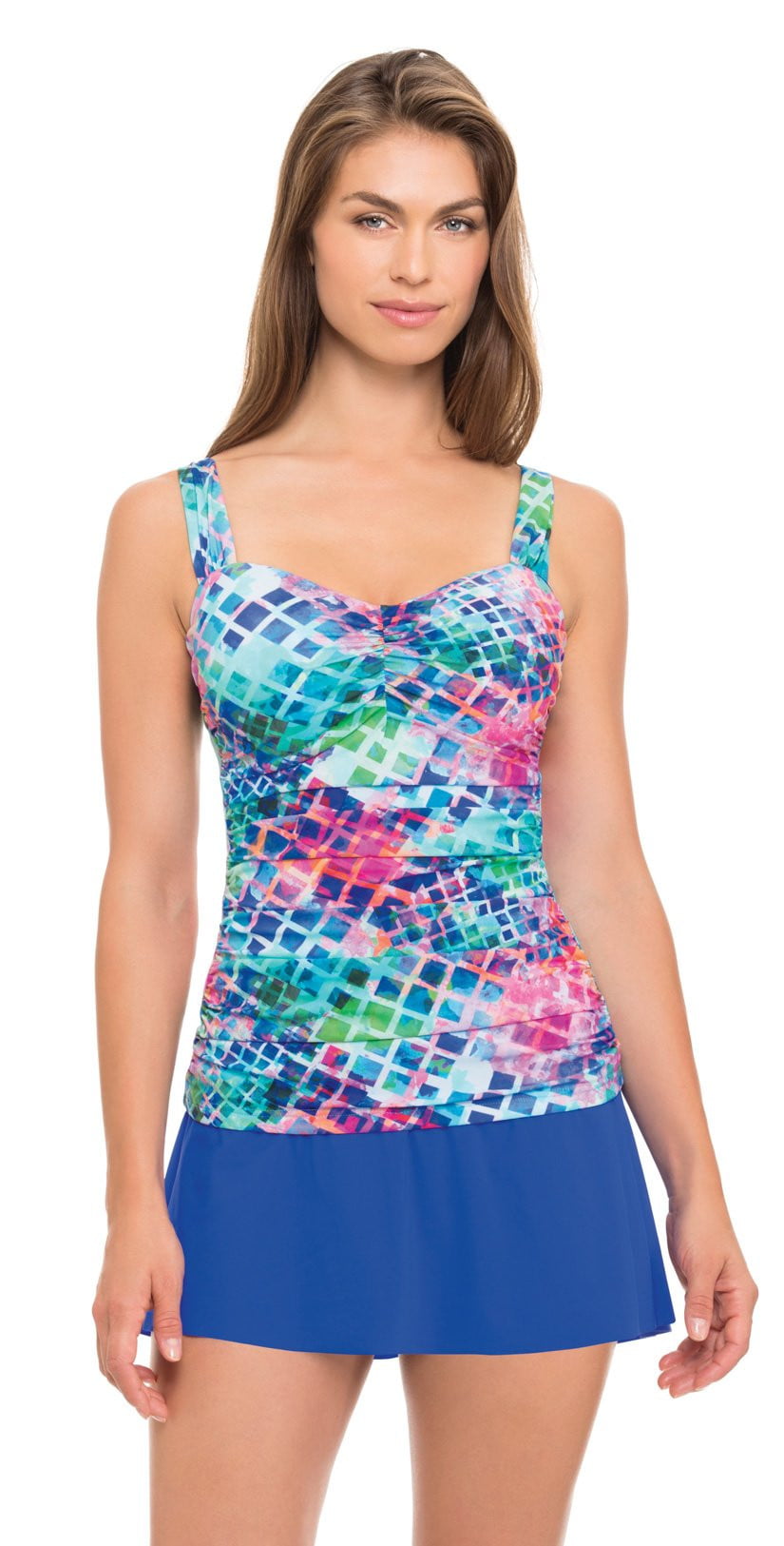  Profile By Gottex Song Bird Skirted Bottom In Blue E837-1P58-421