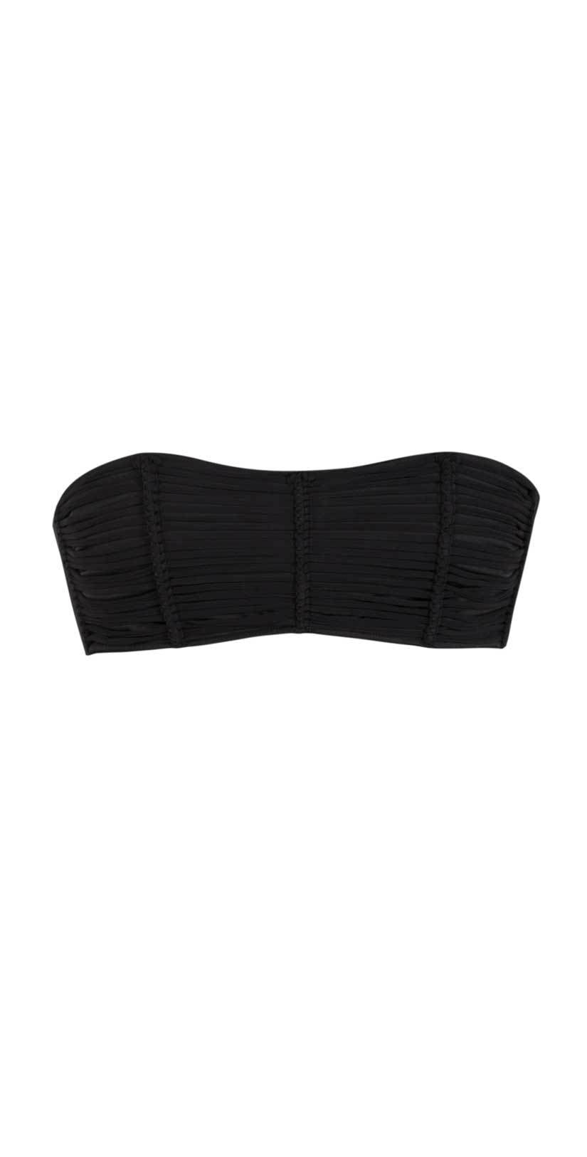  PilyQ Midnight Gold Isla Bandeau Bikini Top
