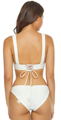  PilyQ Eyelet Basic Full Cut Bikini Bottom