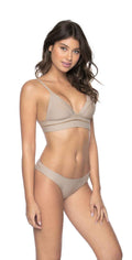  PilyQ Oyster Stitched Kylie Halter Bikini Top