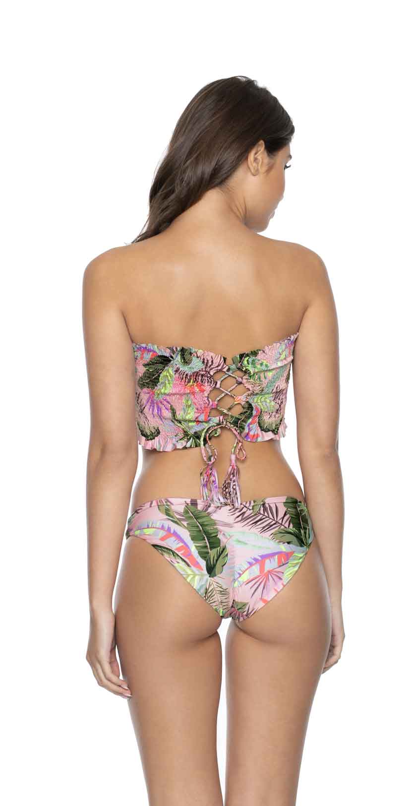  PilyQ Bahamas Smocked Bandeau Bikini Top