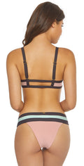  PilyQ Riviera Color Block Teeny Cut Bikini Bottom