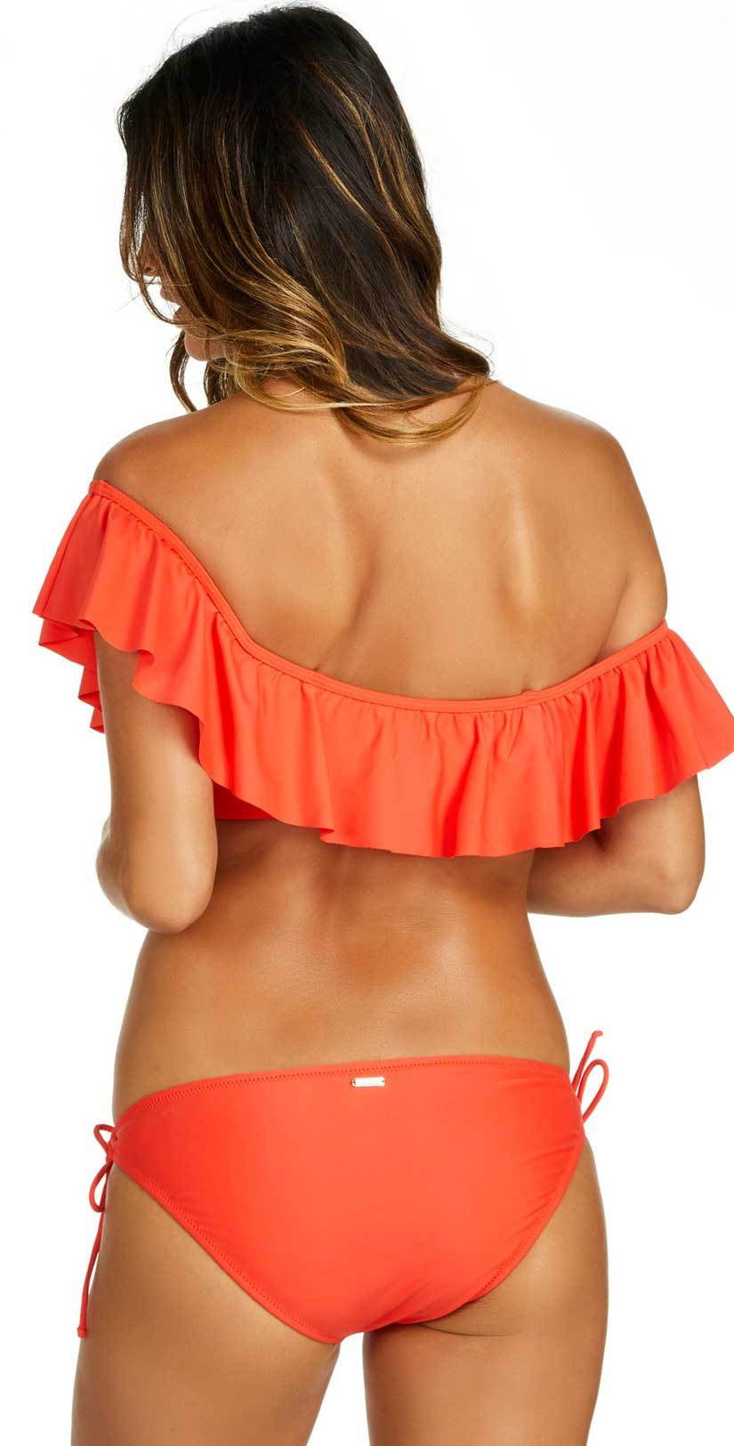  Raisins Sayulita Mermaid Flounce Top In Red Y710026-RED