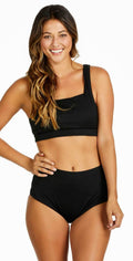  Raisins Ribbed Summer Halter Top In Black Y710282-BLK