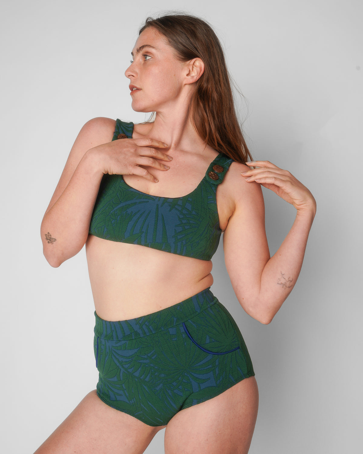  Georgia High Waist Bikini Bottom - Jardim