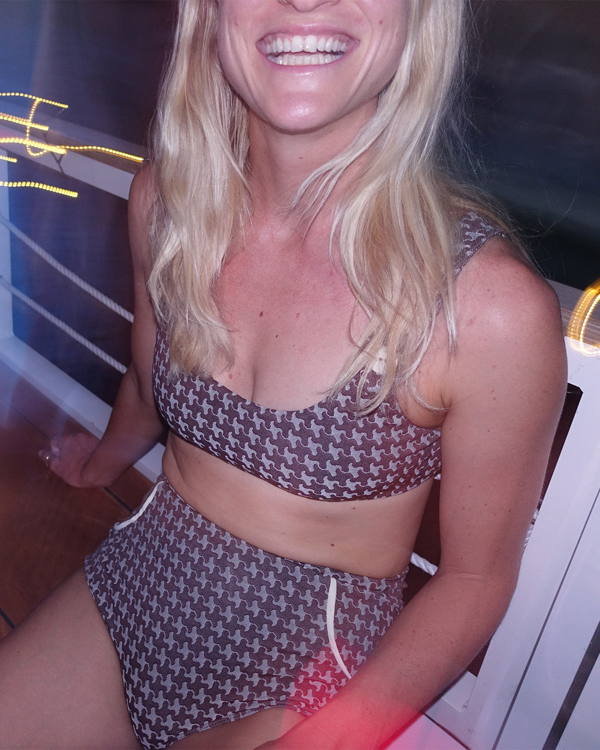  Georgia High Waist Bikini Bottom - Mustang