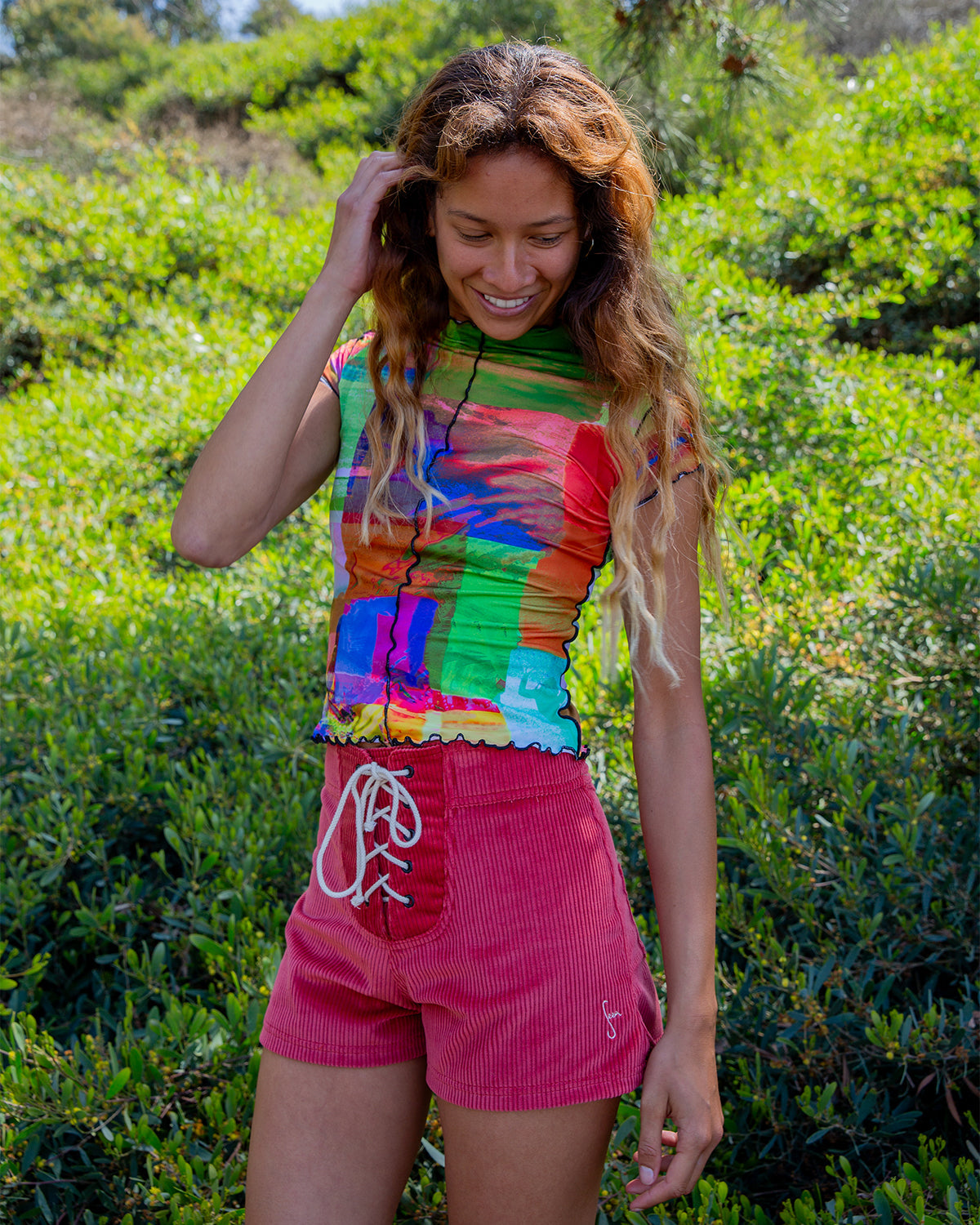  Lulu Shorts - Coral Cord