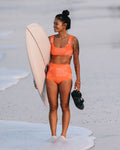  Georgia High Waist Bikini Bottom - Squeeze