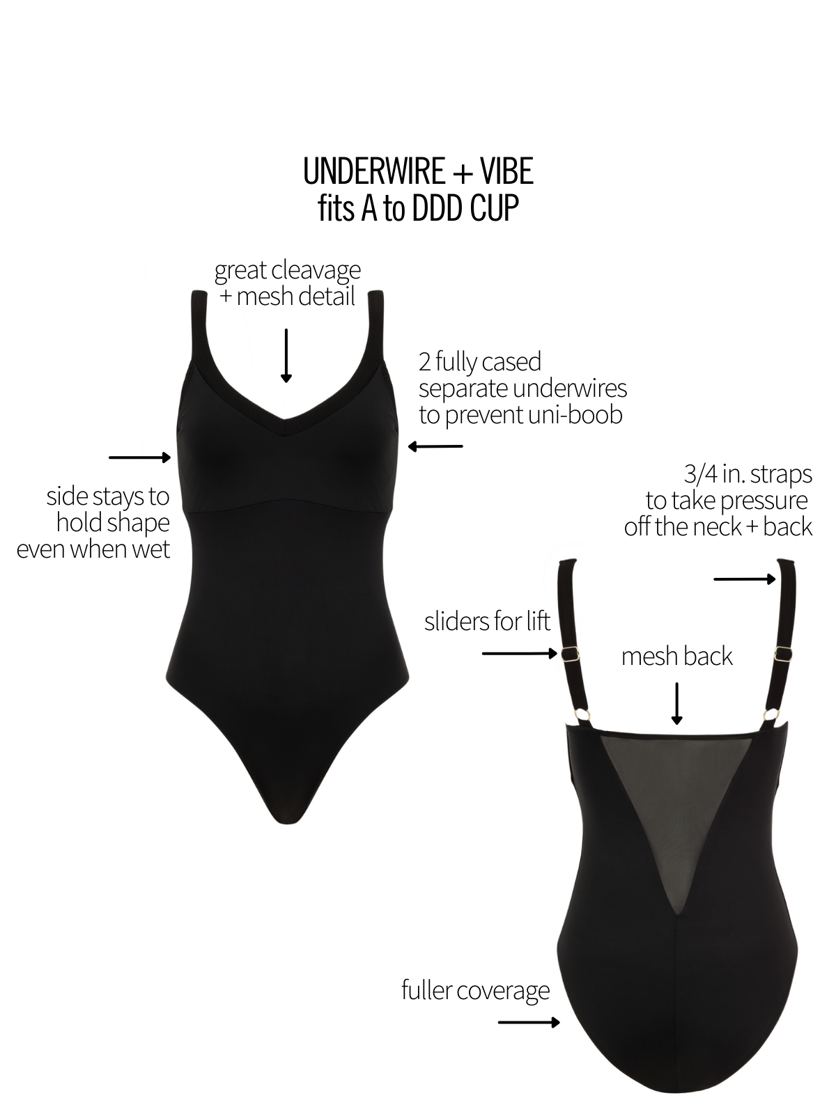  SÃO LUIS UNDERWIRE MESH ONE-PIECE