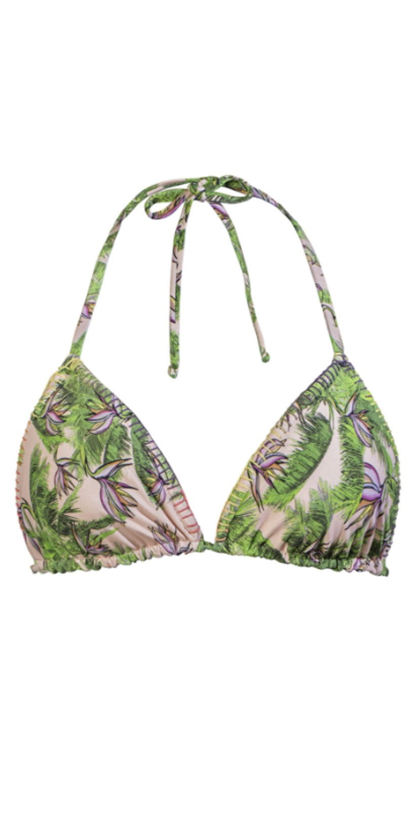  PilyQ Bermuda Stitched Triangle Halter Bikini Top