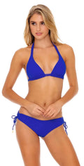  Luli Fama Last Fling Triangle Halter In Something Blue