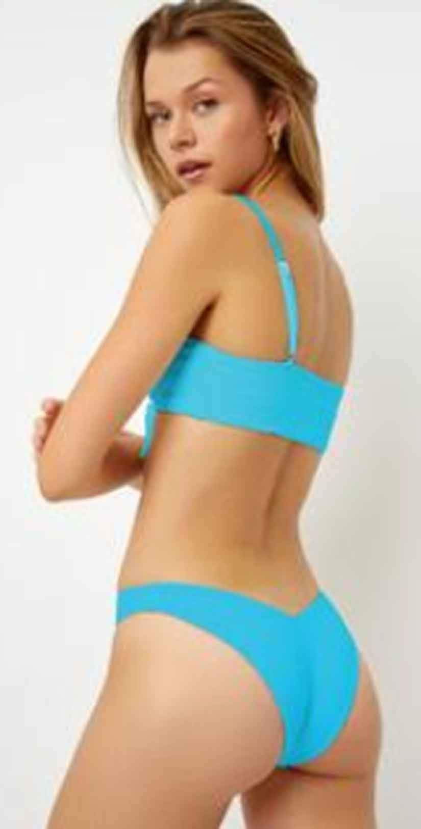  Frankies Bikinis Enzo Bikini Bottom In Azure