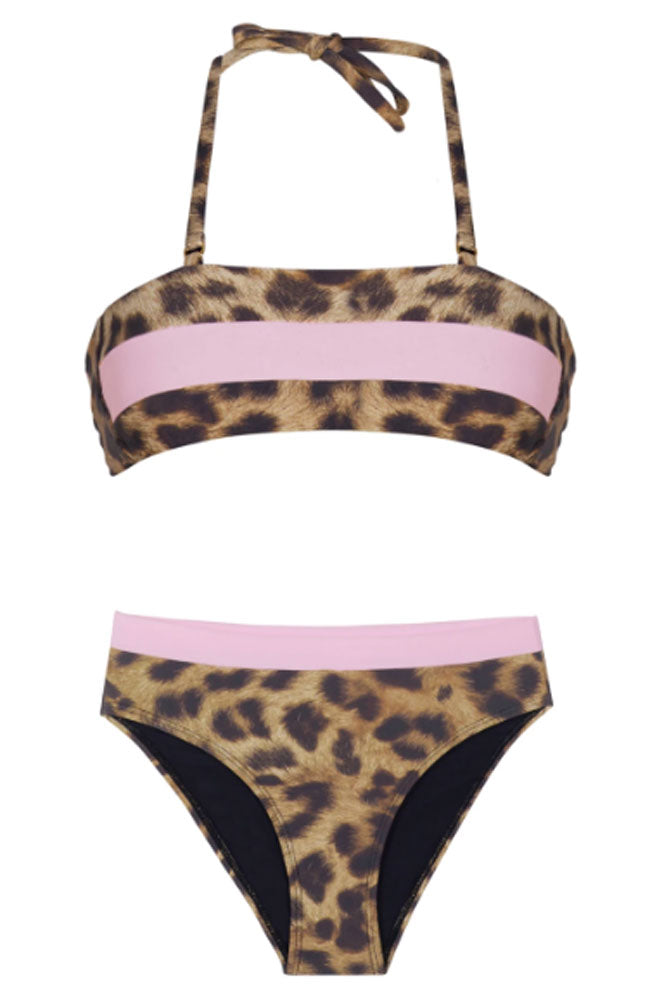  PQ Swim Colorblock High Waist Girls Bikini Set