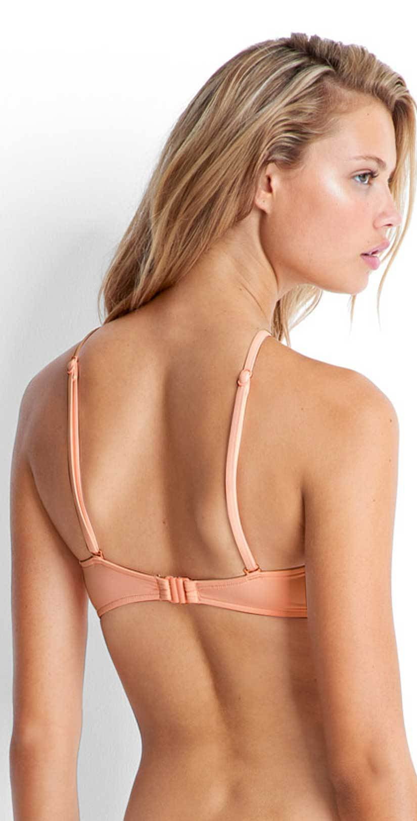  Seafolly Havana High Neck Top In Peach 30643-074-PCH
